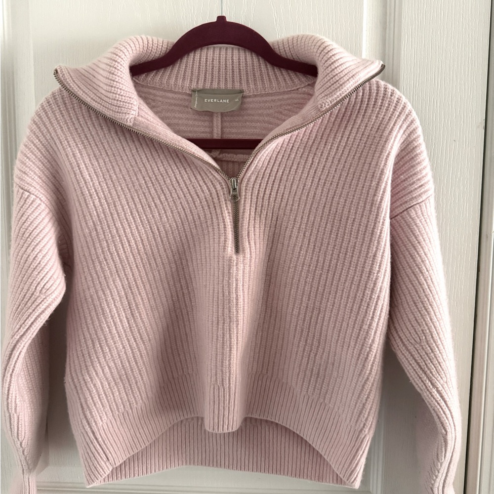 EVERLANE, The Half-Zip Sweater in Luxe Merino Wool, Size XS
